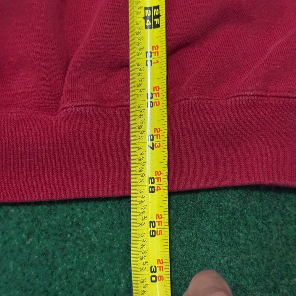 Vintage 90s Levi’s Strauss Red Minimalist USA Made XL Pullover Sweatshirt - Picture 6 of 7